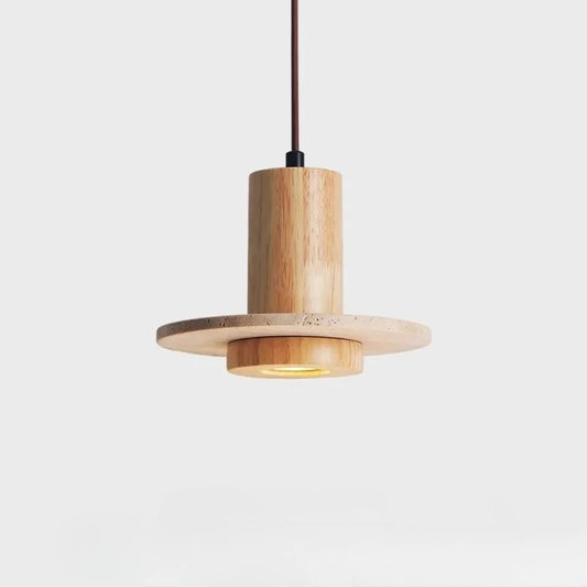 Pumous M-090 Cave Stone Pendant Lamp – Wabi-Sabi E27 LED Hanging Light for Bedroom & Dining