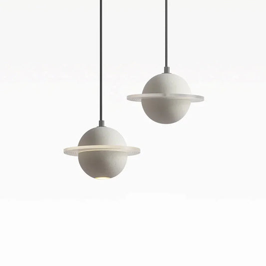 Pumous M011 Stone Pendant Lamp – Dimmable Nordic Minimalist E27 LED Hanging Light for Bedroom & Living Room