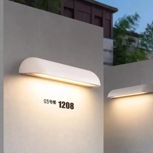 Pumous Stone LED Wall Lamp – Waterproof Modern Exterior Sconce for Villa & Hotel Courtyard