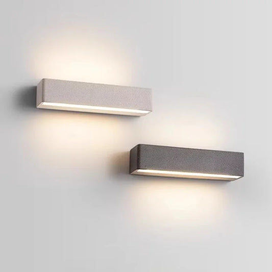 Pumous M-009 Sandstone-Look LED Wall Lamp – IP65 Waterproof Outdoor/Indoor Sconce for Villas, Courtyards & Terraces