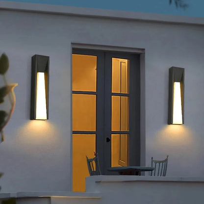 Pumous M-058 Outdoor Wall Lamp – IP65 Black Aluminum LED Fixture for Patio, Garden & Entryway