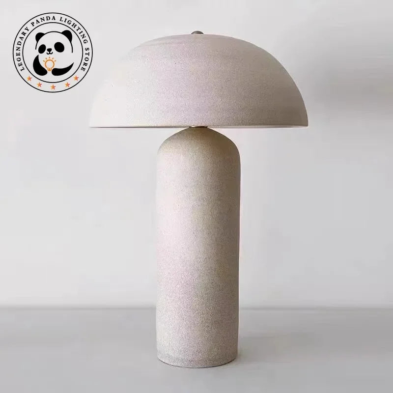 Wabi-Sabi Ceramic Table Lamp – Nordic LED Bedside Light