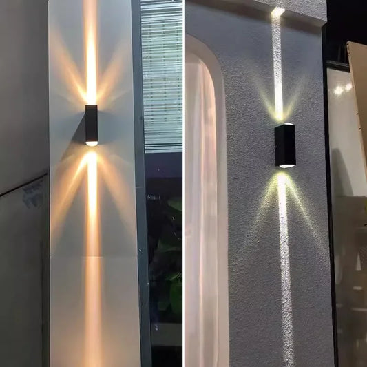 HBD0006 LED Wall Lamp – Waterproof Aluminum Outdoor/Indoor Up & Down Sconce (IP65, 6W, Silver, Modern Minimalist)