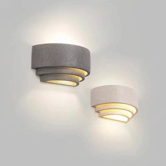 Terrazzo Cement Wall Lamp – Waterproof Modern Stone LED Sconce for Outdoor Courtyard & Bedroom