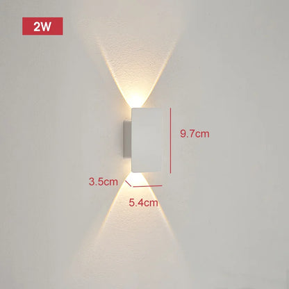 Pumous M001 Outdoor Wall Lamp – IP65 Black Aluminum 18W LED Strip Light for Patio & Entryway