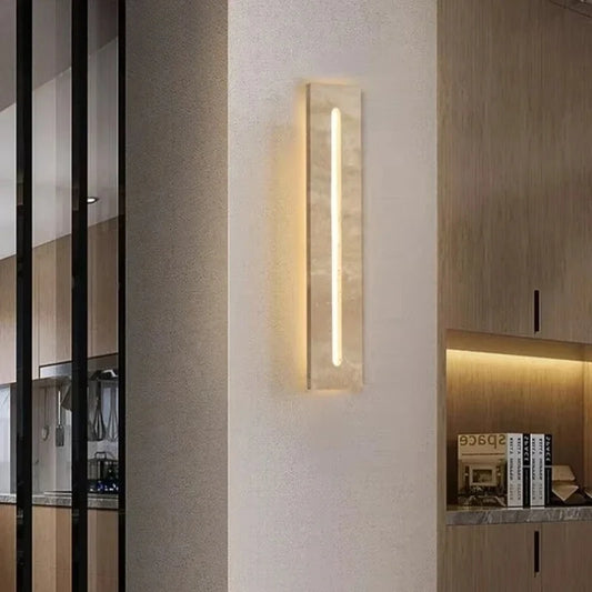 Luma Wabi-Sabi Travertine Wall Light – Waterproof IP65 Outdoor LED Lamp for Garden & Patio