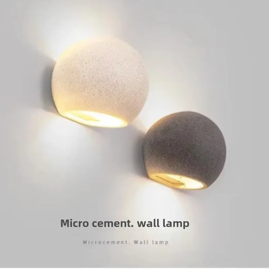 Handmade Terrazzo Outdoor Wall Light – Natural Stone Waterproof LED Fixture for Courtyard & Aisle