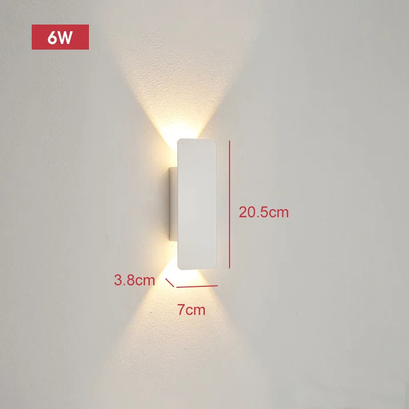 Pumous M001 Outdoor Wall Lamp – IP65 Black Aluminum 18W LED Strip Light for Patio & Entryway