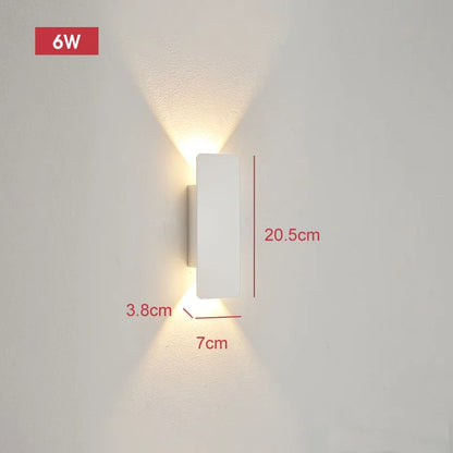 Pumous M001 Outdoor Wall Lamp – IP65 Black Aluminum 18W LED Strip Light for Patio & Entryway