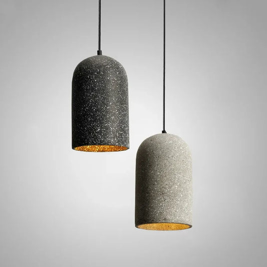 Pumous Stone Pendant Lamp – Nordic Minimalist E27 LED Hanging Light for Dining & Living Rooms