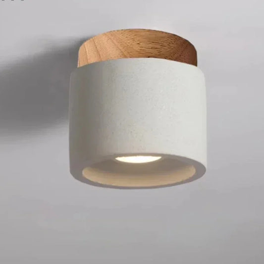 Pumous M001 Ceiling Light – Gypsum & Stone LED Fixture for Minimalist Modern Interiors